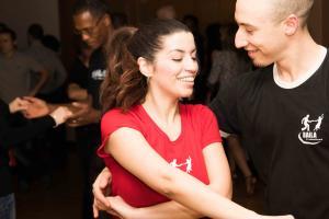Social dancing at Baila Productions Latin dance school